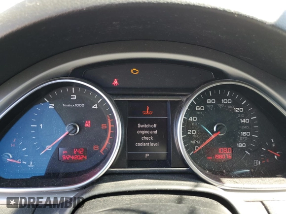 2010 Audi Q7 Premium Plus z VIN WA1LMBFE2AD003440, wystawiony jako Copart lot #73019484 z przebiegiem 198 076 mil mil oraz Szkoda całkowita • Salvage title. Historia ofert i sprzedaży dostępna na DreamBid. Obrazek 9.
