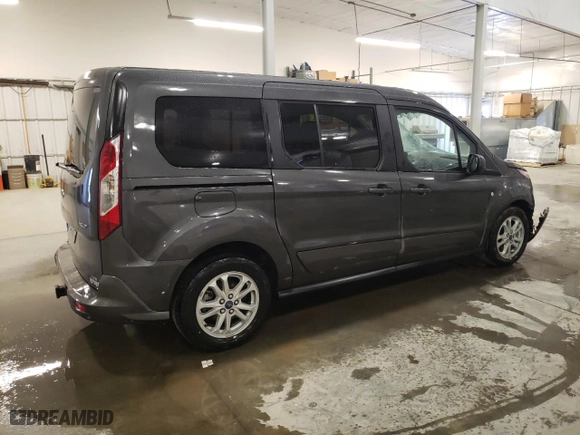 2021 Ford Transit Connect Wagon XLT with VIN NM0GE9F27M1491399, listed as a Copart auction lot 43619855 with 77,389 mi miles and Salvage Title. Bid and sale history available at carsss.com. Image 3.