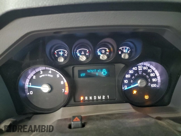 2012 Ford Super Duty F-250 SRW XL with VIN 1FT7X2A63CEB54671, listed as a Copart auction lot 80113124 with 167,617 mi miles and Salvage Title. Bid and sale history available at carsss.com. Image 9.