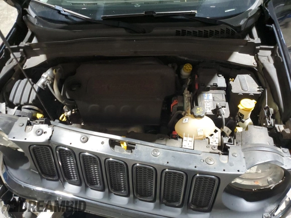 2017 Jeep Renegade Latitude with VIN ZACCJABB9HPG67072, listed as a Copart auction lot 55957745 with 92,078 mi miles and Salvage title. Bid and sale history available at DreamBid. Image 12.