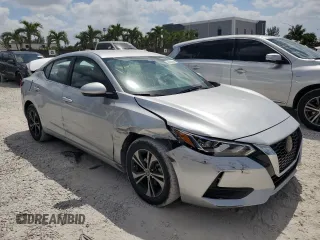 2021 Nissan Sentra SV with VIN 3N1AB8CV9MY304690, listed as a Copart auction lot 54015595 with 70,732 mi miles and Salvage Title. Bid and sale history available at DreamBid. Image 4.