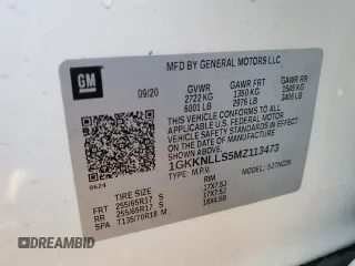 2021 GMC Acadia AT4 with VIN 1GKKNLLS5MZ113473, listed as a Copart auction lot 89389255 with 46,077 mi miles and Salvage Title. Bid and sale history available at carsss.com. Image 15.