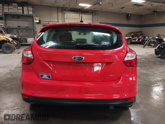 2012 Ford Focus SEL with VIN 1FAHP3M23CL460290, listed as a IAAI auction lot 41655711 with 137,743 mi miles. Bid and sale history available at carsss.com. Image 16.