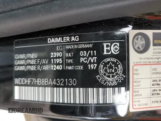2011 Mercedes-Benz E 63 AMG with VIN WDDHF7HB8BA432130, listed as a Copart auction lot 61106204 with 165,952 mi miles and Salvage title. Bid and sale history available at DreamBid. Image 13.