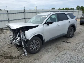 2024 Nissan Pathfinder S with VIN 5N1DR3AA2RC229397, listed as a Copart auction lot 70648084 with 6,037 mi miles and Salvage title. Bid and sale history available at DreamBid. Image 1.