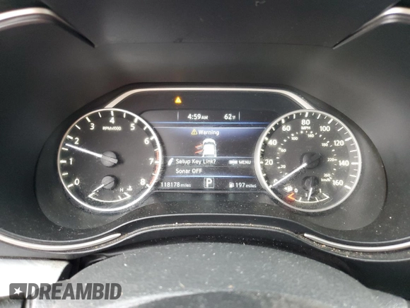 2016 Nissan Maxima SV with VIN 1N4AA6AP1GC448083, listed as a Copart auction lot 58641285 with 118,178 mi miles and Salvage title. Bid and sale history available at DreamBid. Image 9.