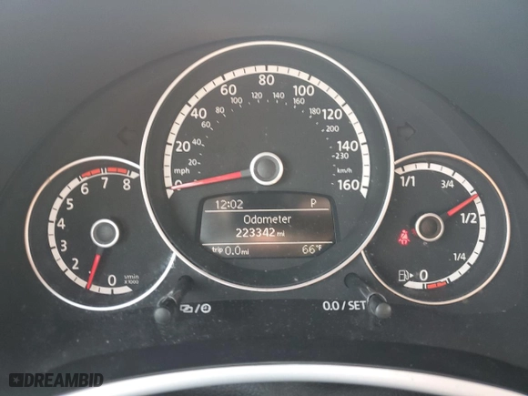 2014 Volkswagen Beetle Convertible 2.5L with VIN 3VW5P7AT2EM802201, listed as a Copart auction lot 77991634 with 223,342 mi miles and Salvage Title. Bid and sale history available at carsss.com. Image 9.