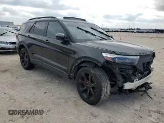 2021 Ford Explorer ST with VIN 1FM5K8GC7MGA00990, listed as a Copart auction lot 43066955 with 51,875 mi miles and Salvage Title. Bid and sale history available at carsss.com. Image 4.