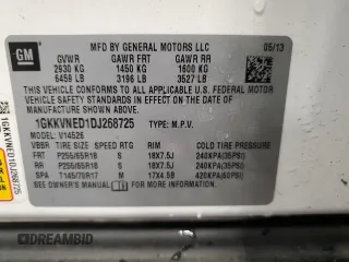 2013 GMC Acadia SLE with VIN 1GKKVNED1DJ268725, listed as a Copart auction lot 75848424 with 151,910 mi miles and Salvage Title. Bid and sale history available at carsss.com. Image 16.