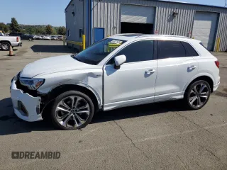 2021 Audi Q3 S line Premium Plus with VIN WA1EECF36M1129591, listed as a Copart auction lot 54921935 with 109,365 mi miles and Salvage title. Bid and sale history available at DreamBid. Image 1.