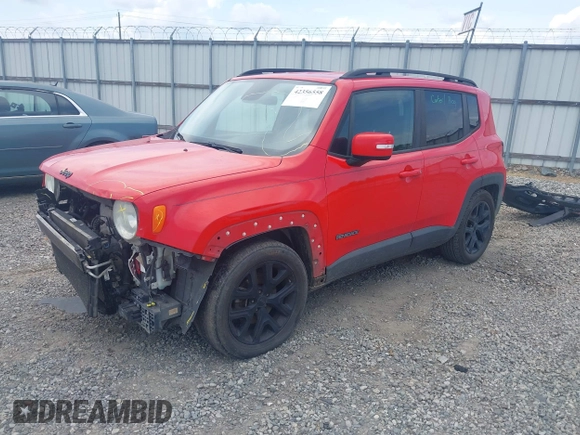 2017 Jeep Renegade Altitude with VIN ZACCJABB0HPF14936, listed as a IAAI auction lot 42356558 with 190,000 mi miles and . Bid and sale history available at DreamBid. Image 18.