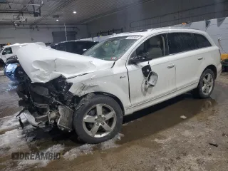 2015 Audi Q7 3.0T Premium Plus with VIN WA1LGAFE1FD020402, listed as a Copart auction lot 45345045 with 0 mi miles and Salvage Title. Bid and sale history available at carsss.com. Image 1.