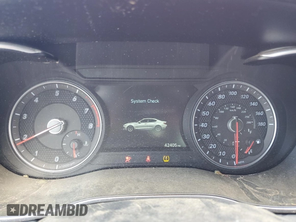 2020 Genesis G70 2.0T with VIN KMTG44LA8LU045233, listed as a Copart auction lot 55247925 with 42,405 mi miles and Salvage title. Bid and sale history available at DreamBid. Image 9.