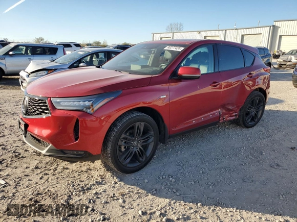 2022 Acura RDX w/A-Spec Package with VIN 5J8TC1H65NL004443, listed as a Copart auction lot 80277424 with 37,479 mi miles and Salvage Title. Bid and sale history available at carsss.com. Image 1.