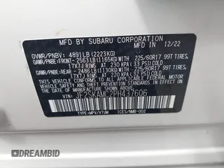 2023 Subaru Forester Wilderness with VIN JF2SKAMC2PH437606, listed as a IAAI auction lot 42745299 with 30,246 mi miles and . Bid and sale history available at DreamBid. Image 9.