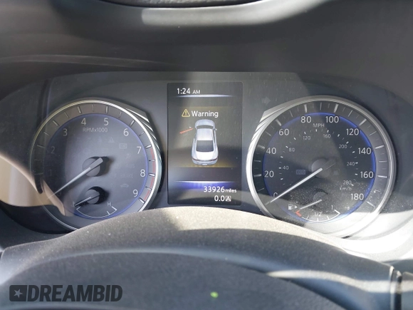 2019 Infiniti Q60 Luxe with VIN JN1EV7EL4KM290776, listed as a IAAI auction lot 42047865 with 33,926 mi miles and . Bid and sale history available at carsss.com. Image 7.
