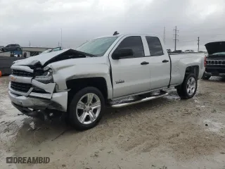 2018 Chevrolet Silverado 1500 Custom with VIN 1GCRCPEC6JZ354984, listed as a Copart auction lot 86601784 with 0 mi miles and Salvage Title. Bid and sale history available at carsss.com. Image 1.