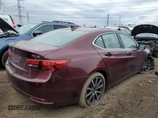 2015 Acura TLX V6 Advance with VIN 19UUB2F70FA019891, listed as a Copart auction lot 43651425 with 91,086 mi miles and Salvage Title. Bid and sale history available at carsss.com. Image 3.