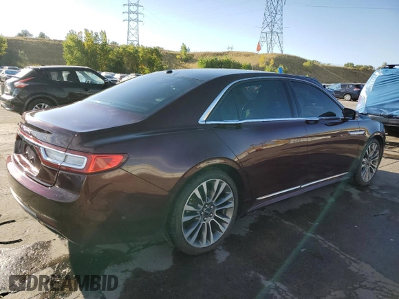 2017 Lincoln Continental Reserve with VIN 1LN6L9NC6H5605613, listed as a Copart auction lot 72580414 with 60,153 mi miles and Salvage Title. Bid and sale history available at carsss.com. Image 3.