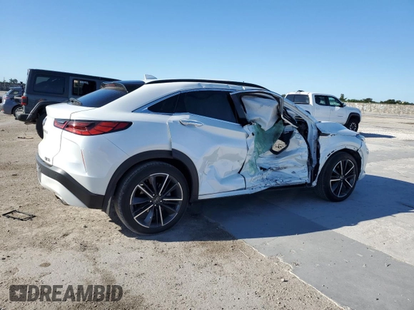 2023 Infiniti QX55 Luxe with VIN 3PCAJ5JR4PF118379, listed as a Copart auction lot 48494775 with 16,181 mi miles and Salvage title. Bid and sale history available at DreamBid. Image 3.