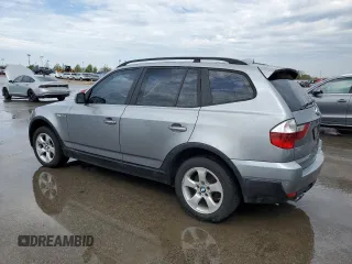 2008 BMW X3 3.0si with VIN WBXPC93428WJ22198, listed as a Copart auction lot 53187665 with 196,084 mi miles and Salvage Title. Bid and sale history available at DreamBid. Image 2.
