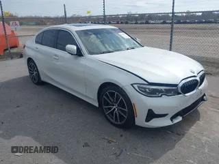 2020 BMW 3 Series 330i with VIN 3MW5R1J06L8B43574, listed as a IAAI auction lot 41365505 with 37,405 mi miles. Bid and sale history available at carsss.com. Image 1.