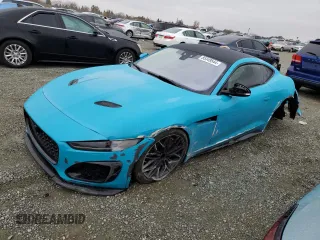 2021 Jaguar F-Type R with VIN SAJD51FE4MCK73024, listed as a Copart auction lot 85349544 with 37,519 mi miles and Salvage Title. Bid and sale history available at DreamBid. Image 1.