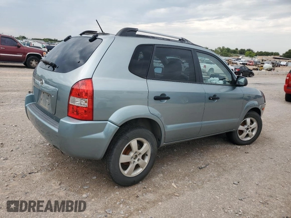 2007 Hyundai Tucson GLS with VIN KM8JM12B27U495748, listed as a Copart auction lot 65995374 with 203,456 mi miles and Salvage Title. Bid and sale history available at carsss.com. Image 3.