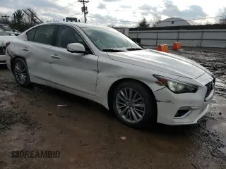2022 Infiniti Q50 Luxe z VIN JN1EV7BR6NM340168, wystawiony jako Copart lot #44747675 z przebiegiem 33 653 mil mil oraz Szkoda całkowita • Salvage title. Historia ofert i sprzedaży dostępna na DreamBid. Obrazek 4.