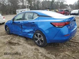 2020 Nissan Sentra SV with VIN 3N1AB8CV9LY283368, listed as a Copart auction lot 47081485 with 17,266 mi miles and Salvage Title. Bid and sale history available at carsss.com. Image 2.