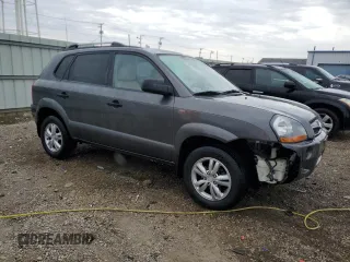 2009 Hyundai Tucson GLS with VIN KM8JM12B79U042597, listed as a Copart auction lot 52164465 with 90,943 mi miles and Salvage Title. Bid and sale history available at carsss.com. Image 4.