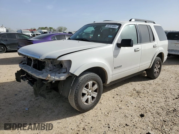 2008 Ford Explorer XLT with VIN 1FMEU63E58UB28366, listed as a Copart auction lot 49701685 with 225,584 mi miles and Salvage Title. Bid and sale history available at carsss.com. Image 1.
