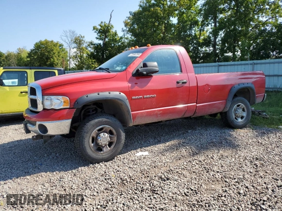 2005 Dodge Ram 2500 ST with VIN 3D7KS26D75G850709, listed as a Copart auction lot 72594704 with 80,777 mi miles and Salvage Title. Bid and sale history available at carsss.com. Image 1.