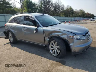 2003 Infiniti FX o Options with VIN JNRAS08U03X000758, listed as a Copart auction lot 65200764 with Not Provided miles and Salvage Title. Bid and sale history available at DreamBid. Image 4.
