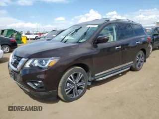 2020 Nissan Pathfinder Platinum with VIN 5N1DR2DM3LC629167, listed as a Copart auction lot 71132664 with 46,213 mi miles and Salvage Title. Bid and sale history available at carsss.com. Image 1.
