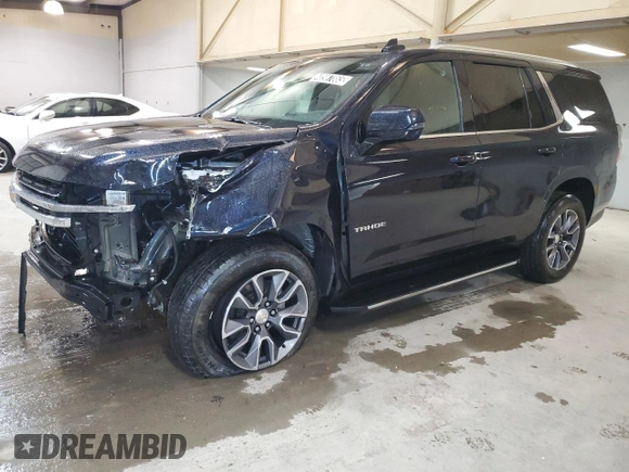 2023 Chevrolet Tahoe LT with VIN 1GNSCNKD0PR380094, listed as a Copart auction lot 48987865 with 51,372 mi miles and Clean title. Bid and sale history available at DreamBid. Image 1.