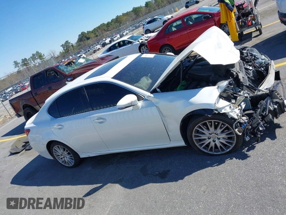 2013 Lexus GS with VIN JTHCE1BLXD5018542, listed as a IAAI auction lot 41835538 with 150,472 mi miles. Bid and sale history available at carsss.com. Image 13.