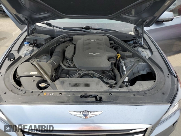 2017 Genesis G80 3.8L with VIN KMHGN4JE0HU201432, listed as a Copart auction lot 59471454 with 90,751 mi miles and Salvage Title. Bid and sale history available at carsss.com. Image 11.