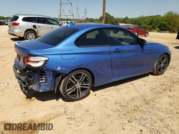 2018 BMW 2 Series M240i with VIN WBA2J5C59JVC07341, listed as a Copart auction lot 45377333 with 41,486 mi miles. Bid and sale history available at carsss.com. Image 3.