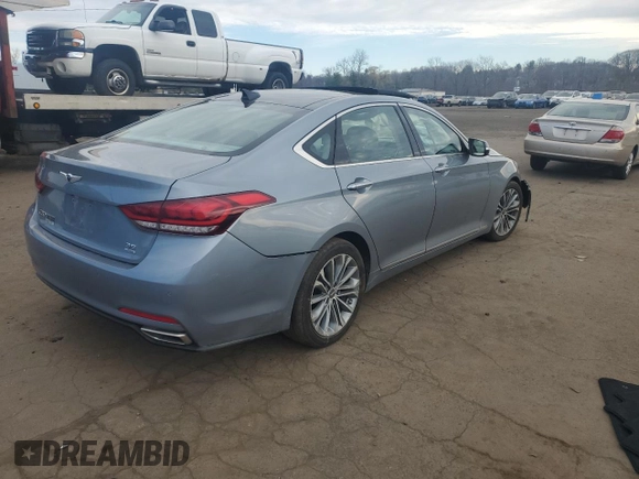 2017 Genesis G80 3.8L with VIN KMHGN4JE5HU204634, listed as a Copart auction lot 50973365 with Not Provided miles and Salvage Title. Bid and sale history available at carsss.com. Image 3.