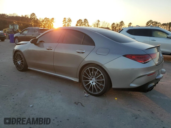 2021 Mercedes-Benz CLA with VIN W1K5J5BBXMN186708, listed as a Copart auction lot 83515554 with 54,574 mi miles and Salvage Title. Bid and sale history available at carsss.com. Image 2.