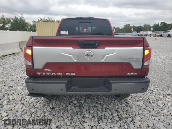 2020 Nissan Titan XD Platinum Reserve with VIN 1N6AA1FB1LN507719, listed as a Copart auction lot 73287624 with 52,892 mi miles and Salvage Title. Bid and sale history available at carsss.com. Image 6.