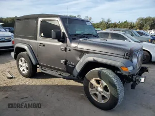 2018 Jeep Wrangler Sport with VIN 1C4GJXAG4JW150854, listed as a Copart auction lot 80236694 with 46,081 mi miles and Salvage Title. Bid and sale history available at carsss.com. Image 4.