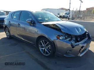 2015 Lexus CT 200h Hybrid with VIN JTHKD5BH3F2214523, listed as a IAAI auction lot 41524155 with 111,349 mi miles. Bid and sale history available at carsss.com. Image 1.