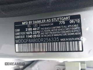 2013 Mercedes-Benz C 300 Sport with VIN WDDGF8AB0DR256335, listed as a IAAI auction lot 42216443 with 58,365 mi miles and . Bid and sale history available at carsss.com. Image 9.