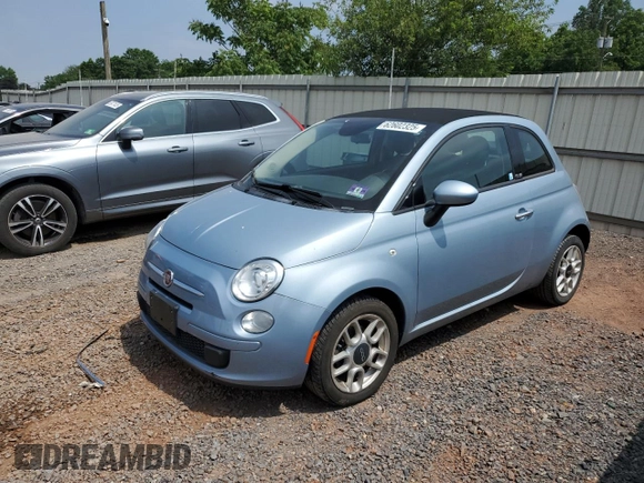 2013 FIAT 500 Pop with VIN 3C3CFFDR4DT615591, listed as a Copart auction lot 62602325 with 79,538 mi miles and Salvage title. Bid and sale history available at DreamBid. Image 1.