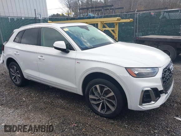 2024 Audi Q5 S line Premium z VIN WA1GAAFY4R2024229, wystawiony jako IAAI lot #40549244 z przebiegiem 7 641 mil mil oraz . Historia ofert i sprzedaży dostępna na DreamBid. Obrazek 1.