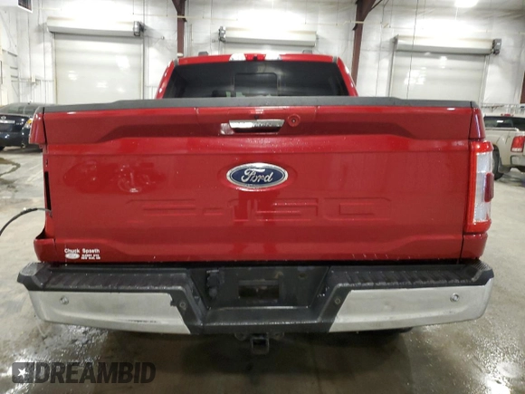 2021 Ford F-150 XL with VIN 1FTFW1E57MKE11716, listed as a Copart auction lot 61458915 with 47,080 mi miles and Salvage title. Bid and sale history available at DreamBid. Image 6.