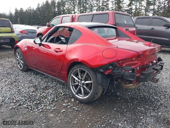 2023 Mazda MX-5 Miata RF Grand Touring with VIN JM1NDAM79P0559757, listed as a IAAI auction lot 41483924 with 5,512 mi miles. Bid and sale history available at carsss.com. Image 3.