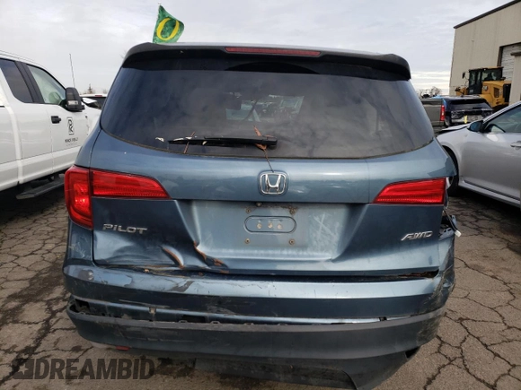 2016 Honda Pilot LX with VIN 5FNYF6H12GB065235, listed as a Copart auction lot 44206065 with 0 mi miles and Clean Title. Bid and sale history available at carsss.com. Image 6.
